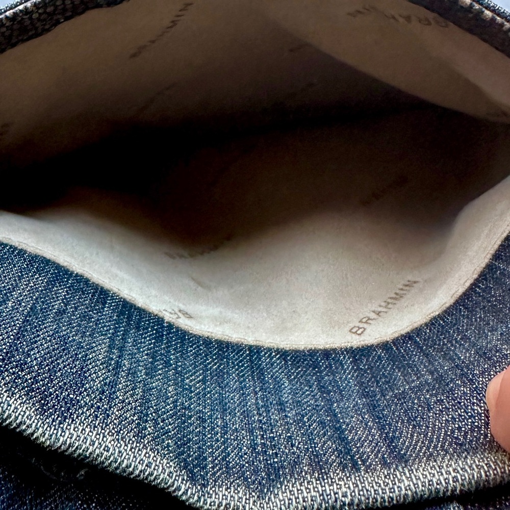 RARE HTF Brahmin Denim Crossbody Bag - Picture 7 of 9